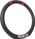 Sparco Flat Base Steering Wheel Cover - Black/Red