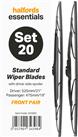 Halfords Essentials Wiper Blade Set 20