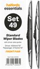 Halfords Essentials Wiper Blade Set 49