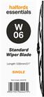 Halfords Essentials Single Wiper Blade W06 - 21 Inch