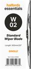 Halfords Essentials Single Wiper Blade W02 - 20 Inch