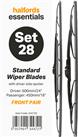 Halfords Essentials Wiper Blade Set 28