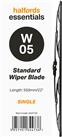 Halfords Essentials Single Wiper Blade W05 - 22 Inch