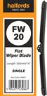 Halfords Flat Wiper Blade Single Fw20
