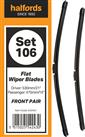 Halfords Set 106 Wiper Blades - Front Pair