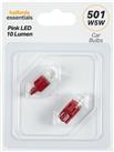 501 Pink Led Car Bulb Halfords Essentials Twin Pack