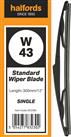 Halfords W43 Wiper Blade - Single