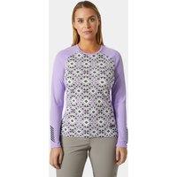 Helly Hansen Women Lifa Active Graphic Crew Winter Base Layer Grey M