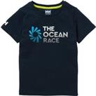 Helly Hansen Kids' and Juniors' Ocean Race Organic Cotton T-shirt Blue 110/5