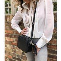 Black Leather Tassel Camera Bag