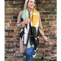 Green Melody Retro Cashmere Blend Scarf