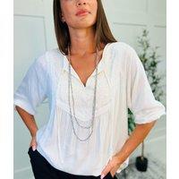 Beaded Sparkle Twin Strand Long Necklace