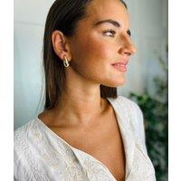 Gold Hammered Teardrop Earrings