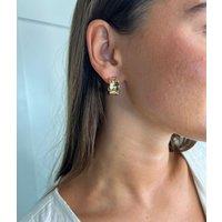 Gold Hammered Cuff Earrings