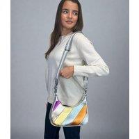 Silver Rainbow Metallic Handbag Size One Size