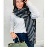 Black Zebra Cashmere Blend Blanket Scarf