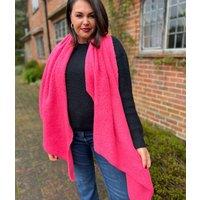 Pink Lucy Boucle Wool Blend Scarf Size One Size