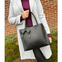 Black Bow Detail Tote Bag Size One Size