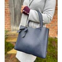 Navy Bow Detail Tote Bag Size One Size