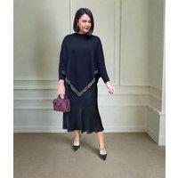 Black Diamante Hem Poncho Size 8/12