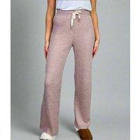 Pink Cosy Waffle Cuffed Hem Lounge Joggers Size 16/18