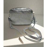 Pewter Leather Tassel Camera Bag