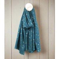 Pom Teal & Gold Star Scarf Size One Size