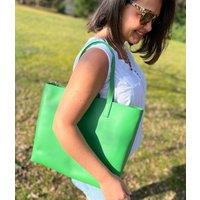 Green Ecoterie Premium Leather Tote Bag