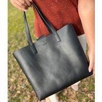 Black Ecoterie Premium Leather Tote Bag