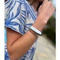 Silver Hinge Bangle Bracelet Size One Size