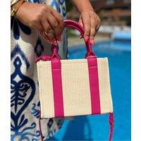 Pink Corsica Woven Bag