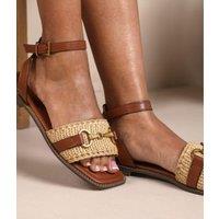 Kaitlyn Raffia Detail Sandals Size 4