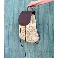 Natural Mila Raffia Backpack