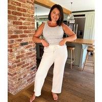 Ivory Waffle Loungewear Bottoms Size 8/10