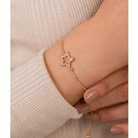 Gold Palermo Diamante Star Drawstring Bracelet