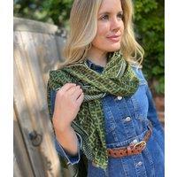 Green Classic Geo Print Scarf