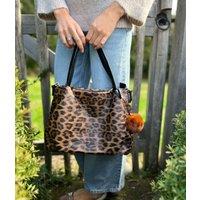 Leopard Print Tote Handbag