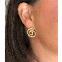 Gold Swirl Statement Earring Size One Size