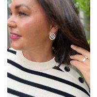 Silver Swirl Statement Earring Size One Size