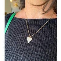 Gold Venetia Heart Diamante Necklace