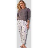 Dark Grey Paw Print Cozee Home Pyjama Set Size 12