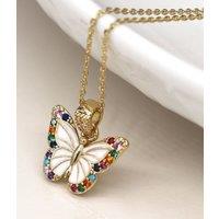 POM Rainbow Butterfly Necklace
