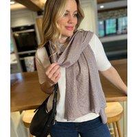 POM Grey Metallic Speckle Print Scarf