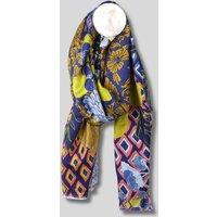 POM Blue Mix Dahlia Print Scarf
