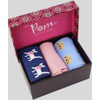 POM Cat Gift Boxed Sock Trio