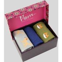 POM Dog Gift Boxed Sock Trio