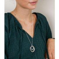 POM Textured Double Hoop Necklace