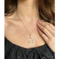 POM Golden Pave Crystal Star Necklace
