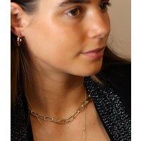 POM Golden Textured Paperchain Link Necklace