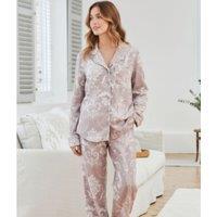 Ex Laura Ashley Mauve Josette Button Through Pyjamas Size 22